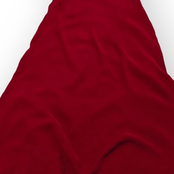 Salone De Couture 100% Silk Elegant Red Maxi Dress Sz M - Picture 5 of 10